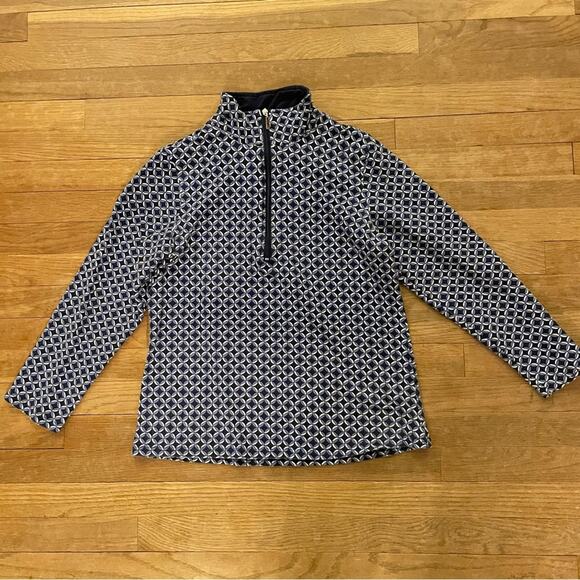 Appleseeds women's zip up pull over pattern long sleeve size medium M B14 - Picture 1 of 4